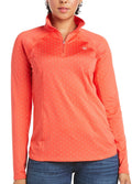 Ariat Womens Sunstopper 2.0 1/4 Zip Baselayer - Cayenne