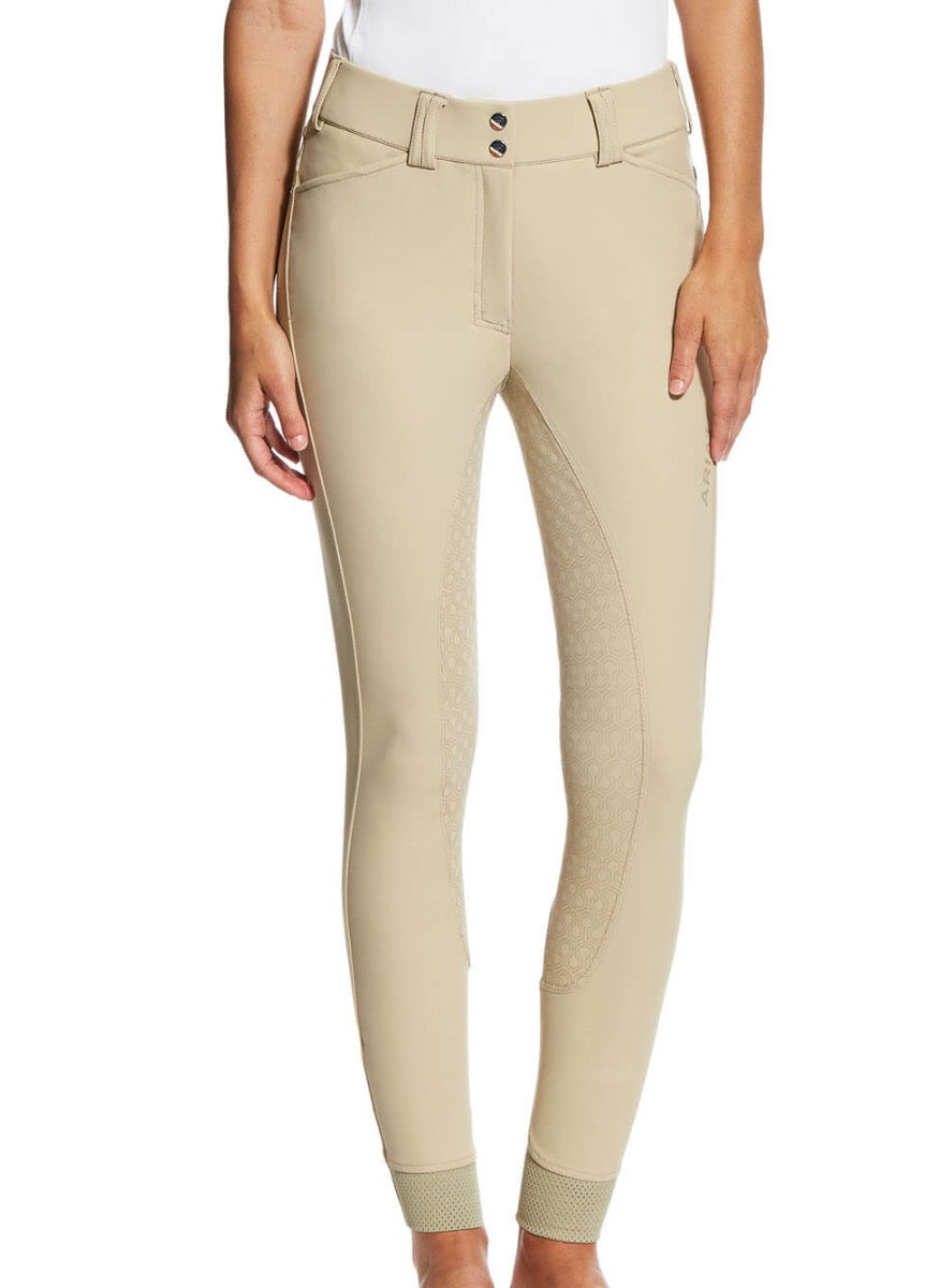 Ariat Womens Tri Factor Full Seat Riding Breeches - Tan