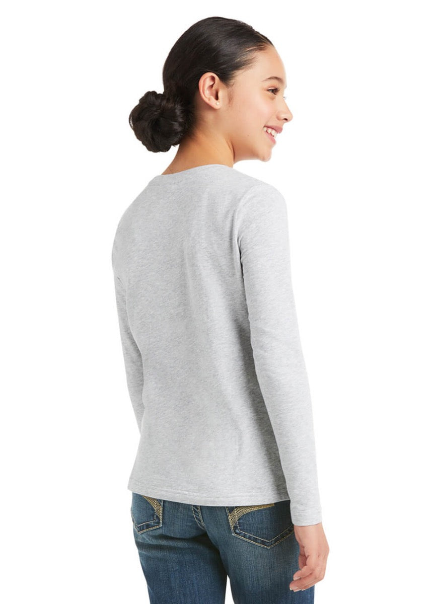 Ariat Kids My Unicorn Long Sleeve T-Shirt - Heather Grey