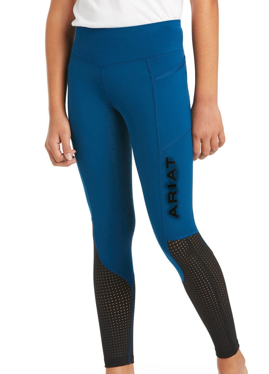 Ariat Kids EOS Full Seat Tights - Blue Opal