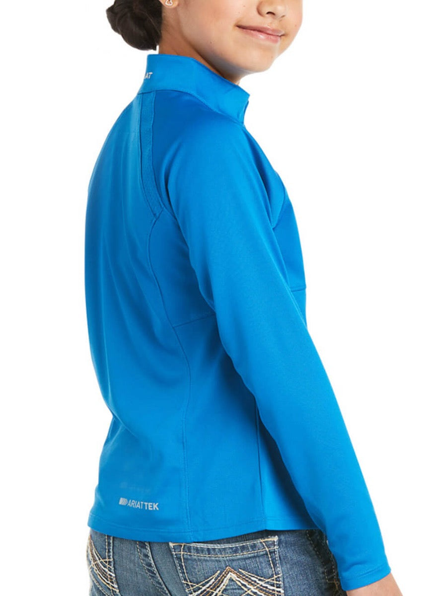 Ariat Kids Sunstopper 2.0 1/4 Zip Baselayer - Imperial Blue