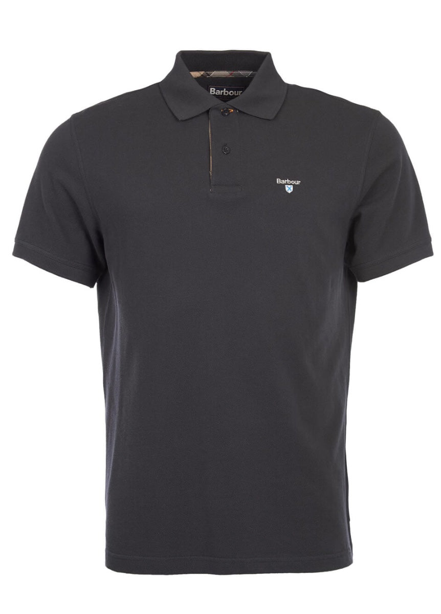 Barbour Tartan Pique Polo Shirt - Navy/Dress