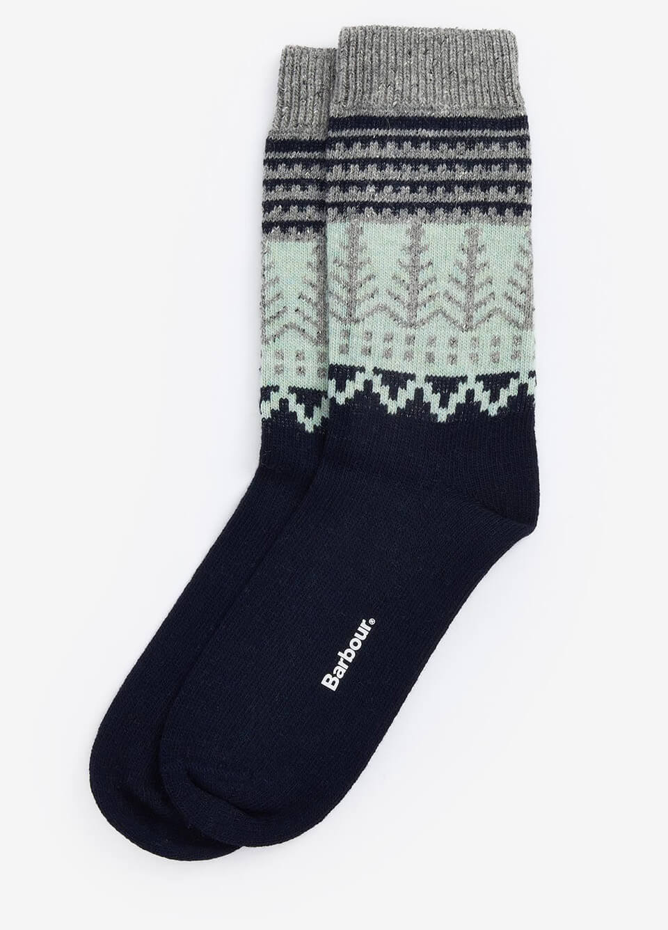 Barbour Camille Fair Isle Socks - Loden