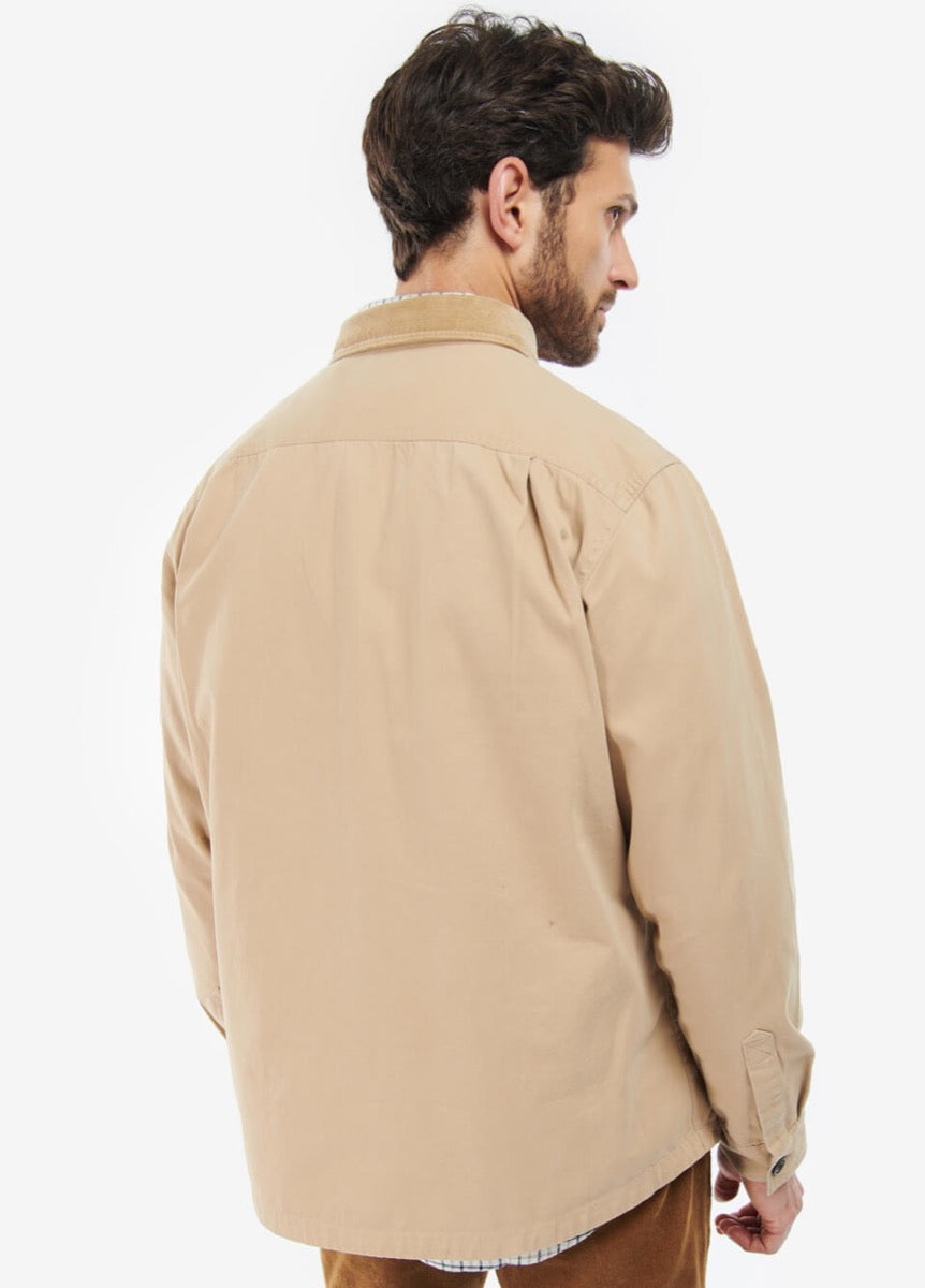 Barbour Mens Catbell Overshirt - Light Stone