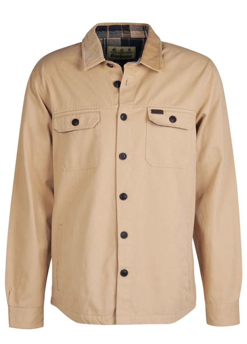 Barbour Mens Catbell Overshirt - Light Stone