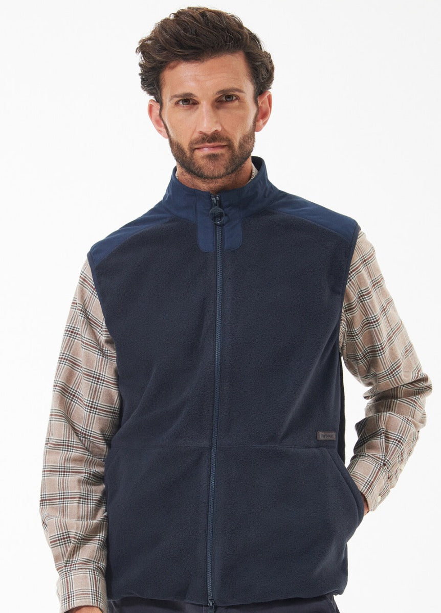 Barbour Mens Country Fleece Gilet - Navy