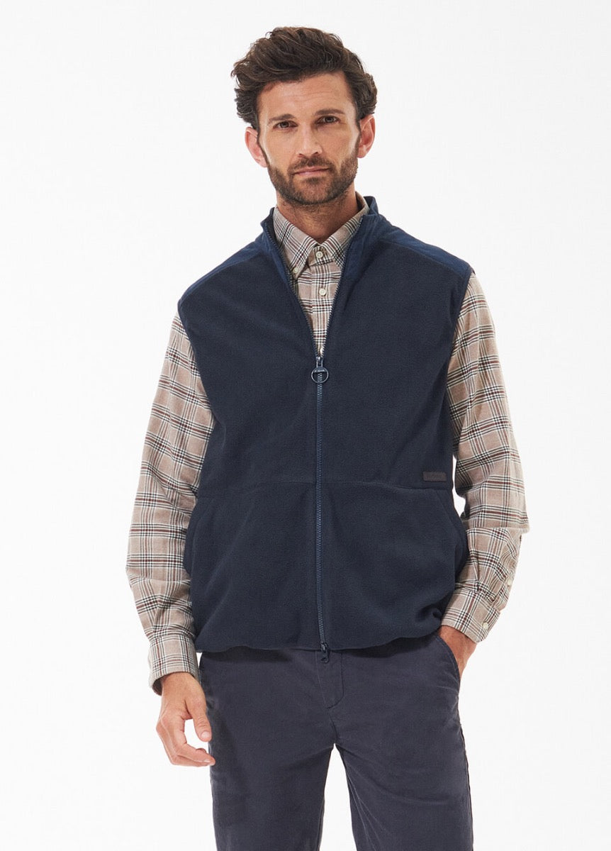 Barbour Mens Country Fleece Gilet - Navy