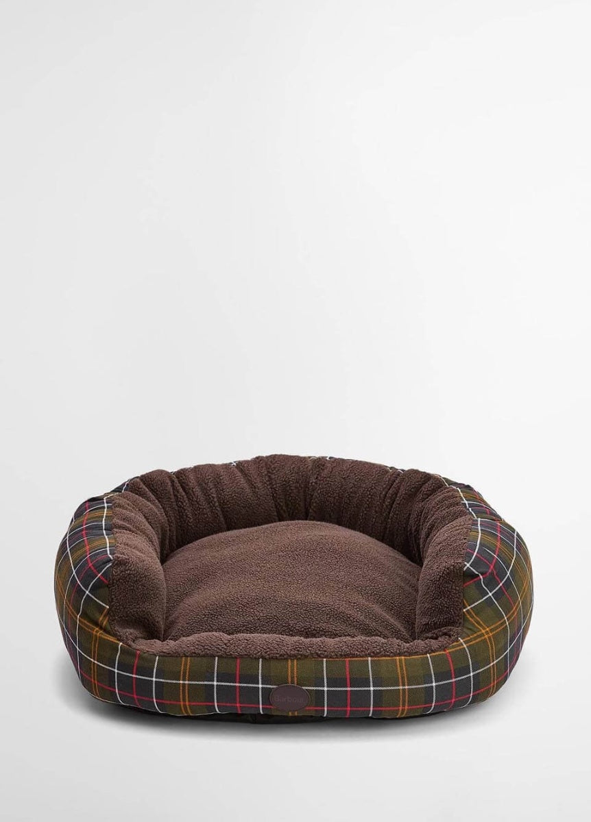 Barbour Round Dog Bed - Classic Tartan