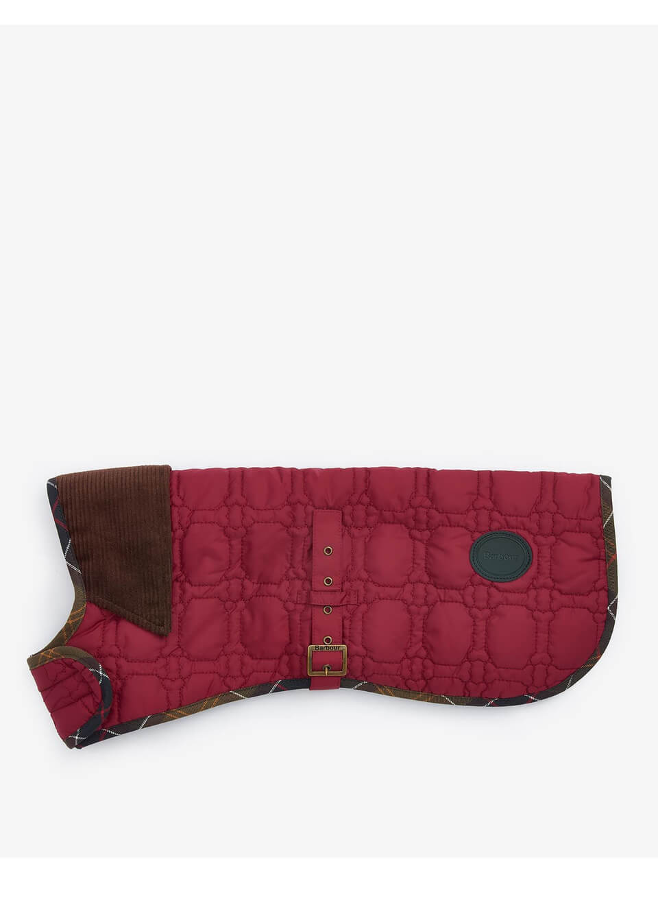 Barbour Dog Bone Quilt Dog Coat - Cranberry