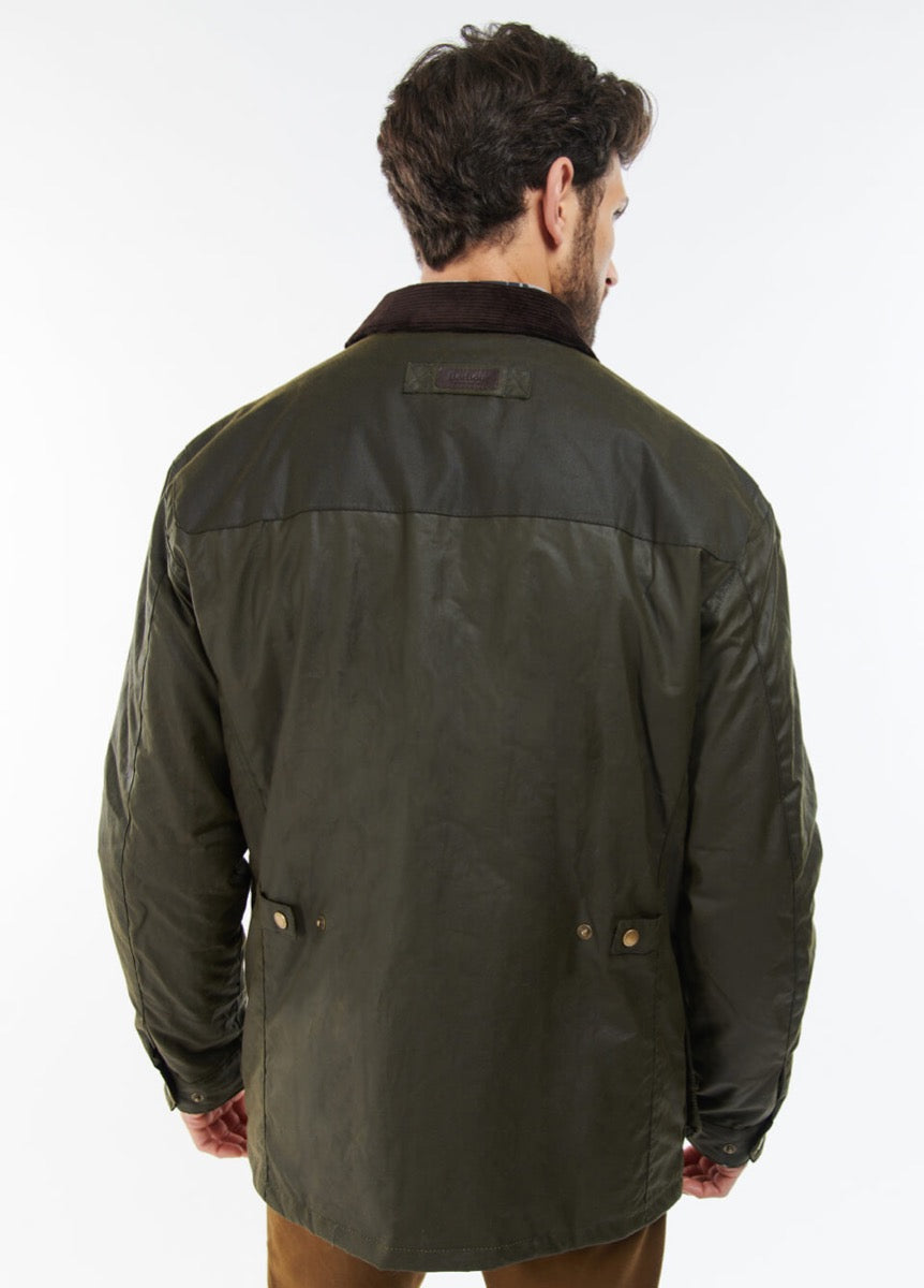Barbour Mens Findon Wax Jacket - Olive