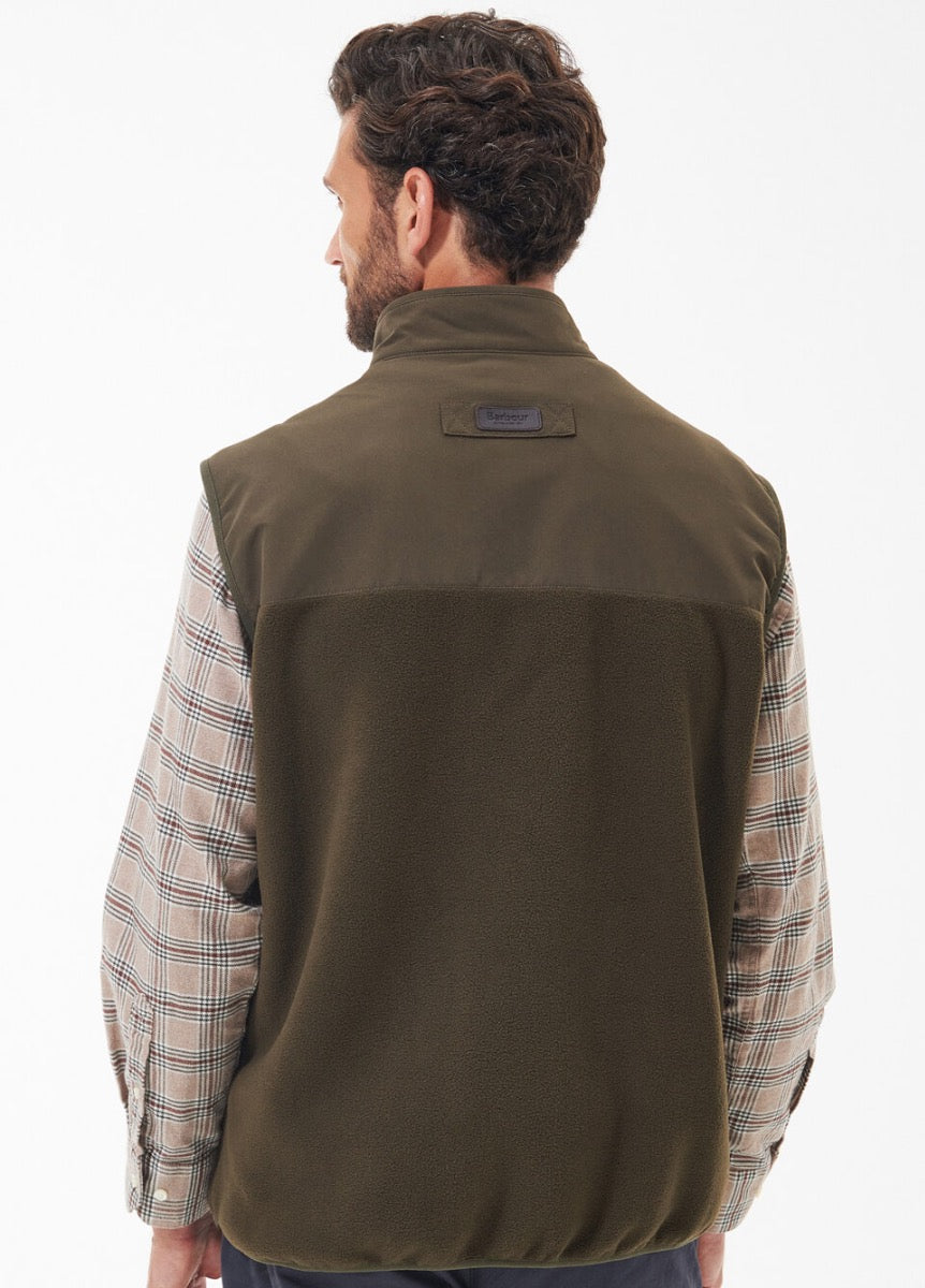 Barbour Mens Country Fleece Gilet - Olive