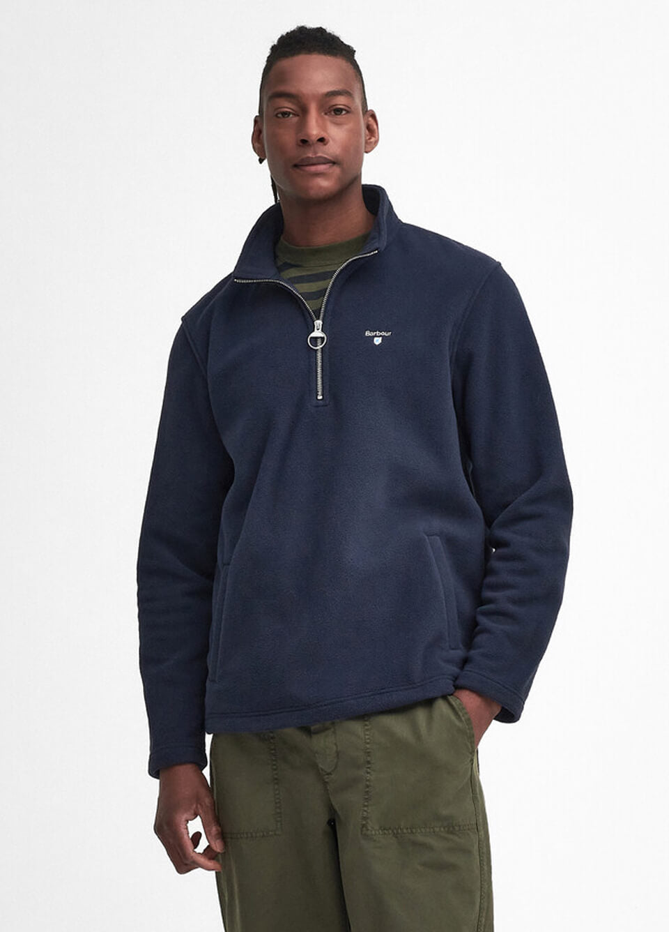 Barbour Essential Half Zip Fleece - Navy