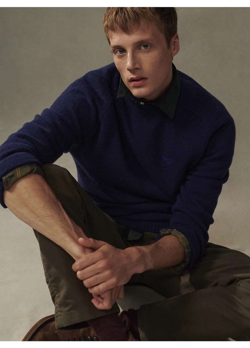 Barbour Grangetown Crew Neck Jumper - Inky Blue