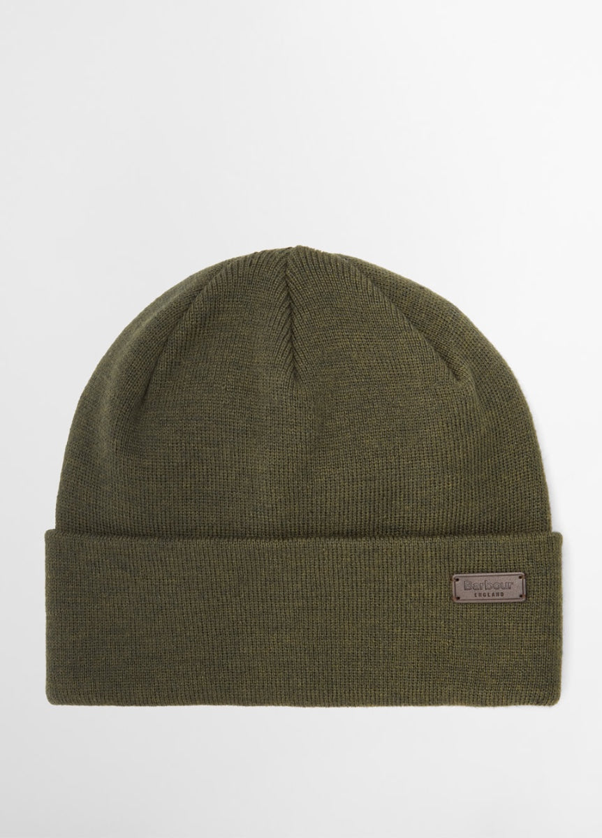 Barbour Mens Healey Beanie - Mid Olive