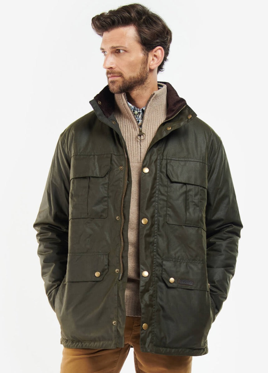 Barbour Malcolm Wax Jacket - Olive
