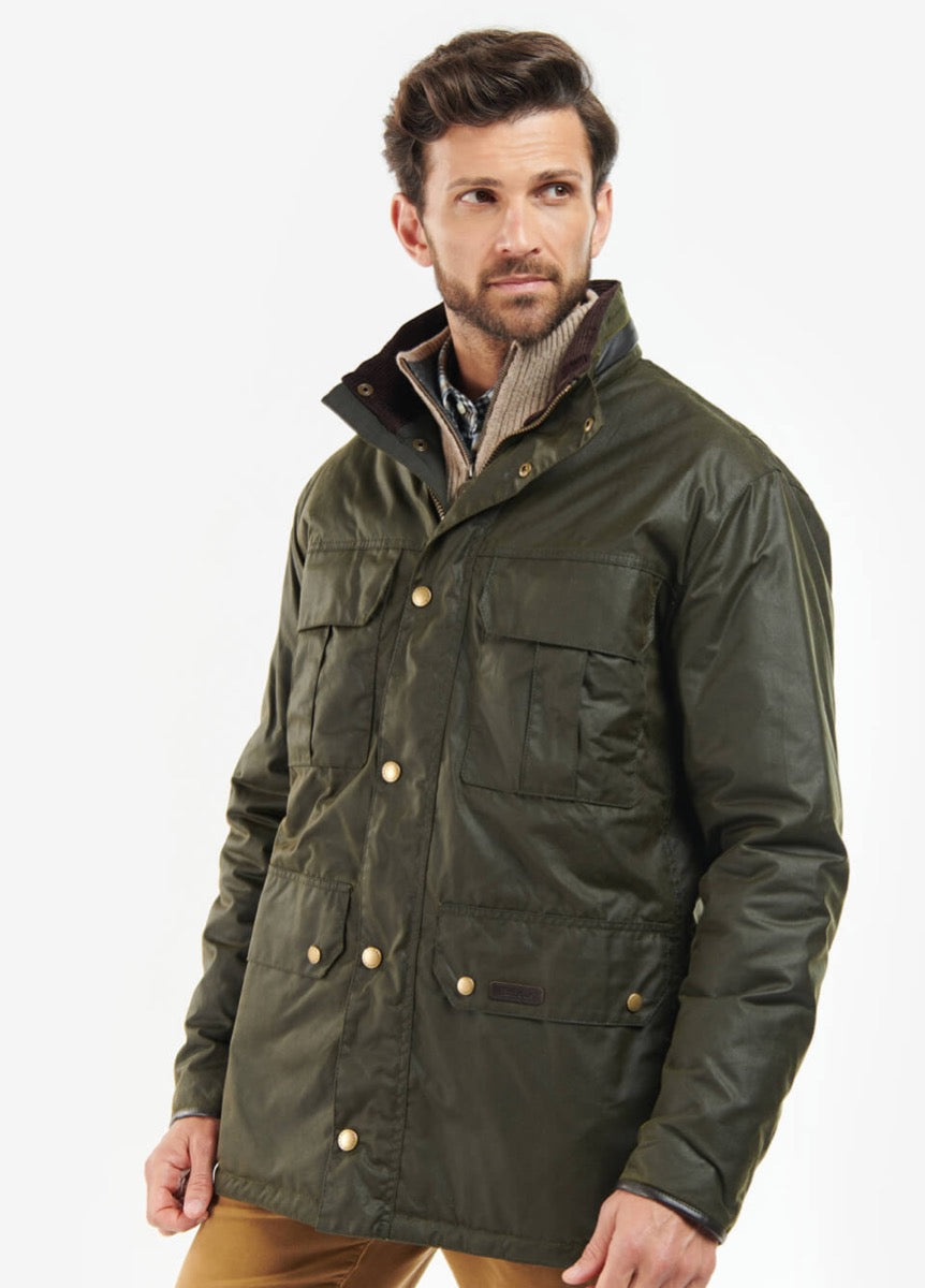 Barbour Malcolm Wax Jacket - Olive