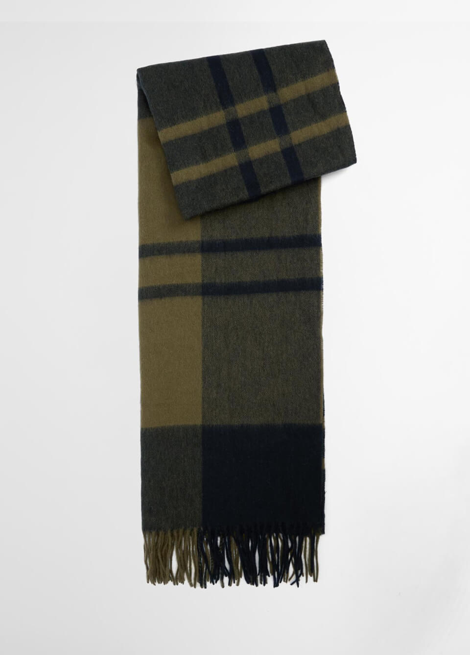 Barbour Maxine Tartan Scarf - Black/Olive
