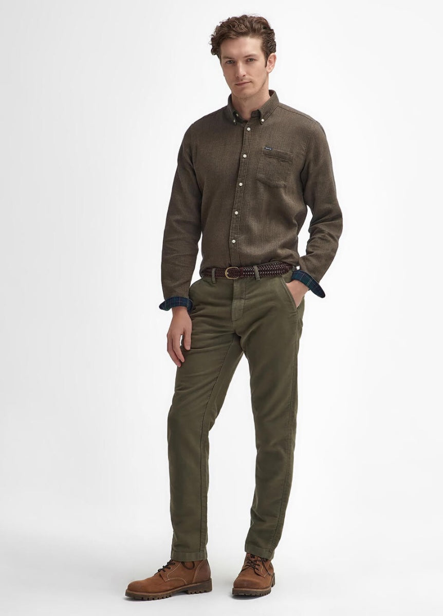 Barbour Moleskin Tailored Trousers - Dark Olive