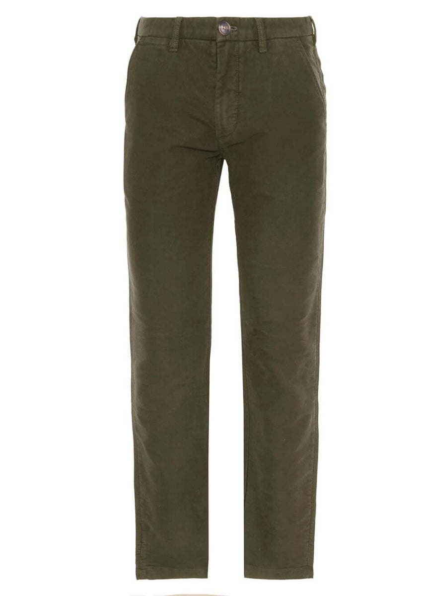 Barbour Moleskin Tailored Trousers - Dark Olive