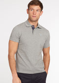 Barbour Mens Tartan Pique Polo Shirt - Grey Marl