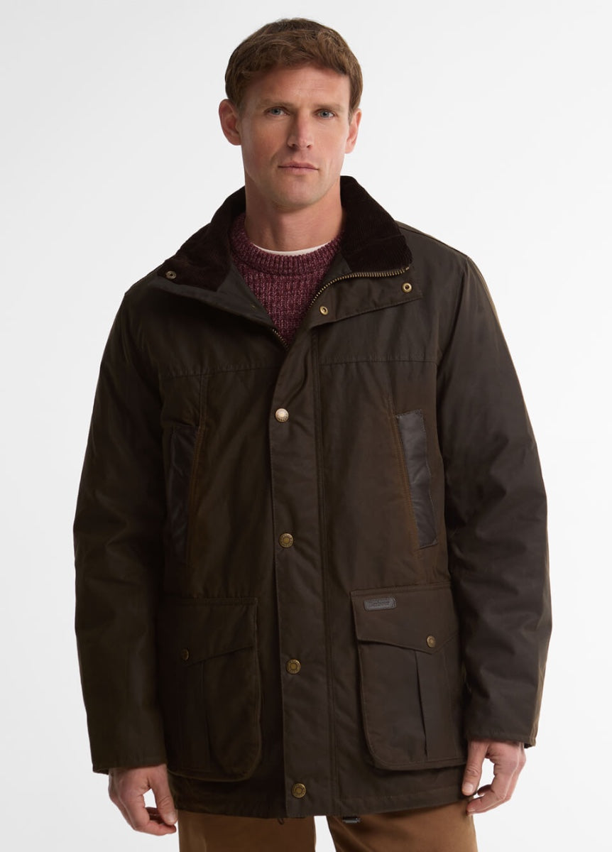 Barbour Mens Sandale Wax Jacket - Olive
