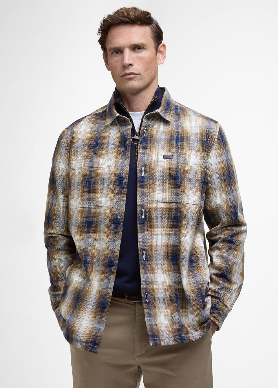 Barbour Mens Sandside Overshirt - Navy