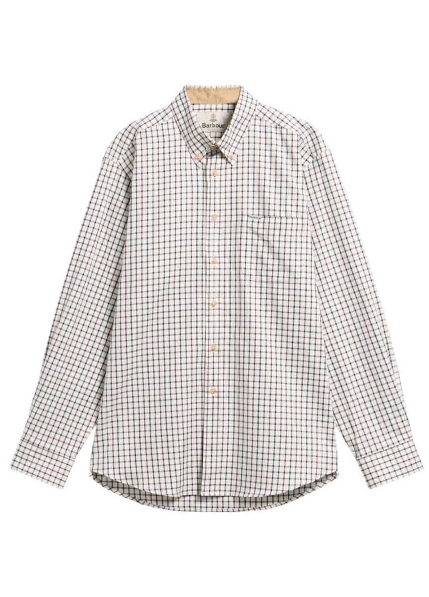 Barbour Men's Sporting Tattersall Regular Fit Shirt - Dark Bordeaux