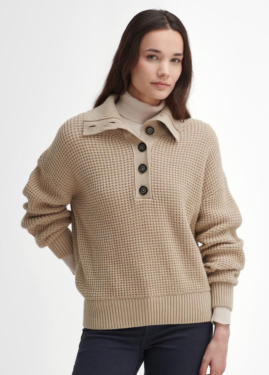 Barbour Woodside Knitted Jumper - Oatmeal