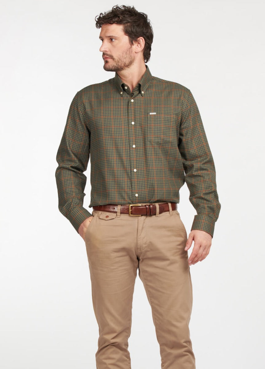 Barbour Henderson Thermo Weave Shirt - Olive