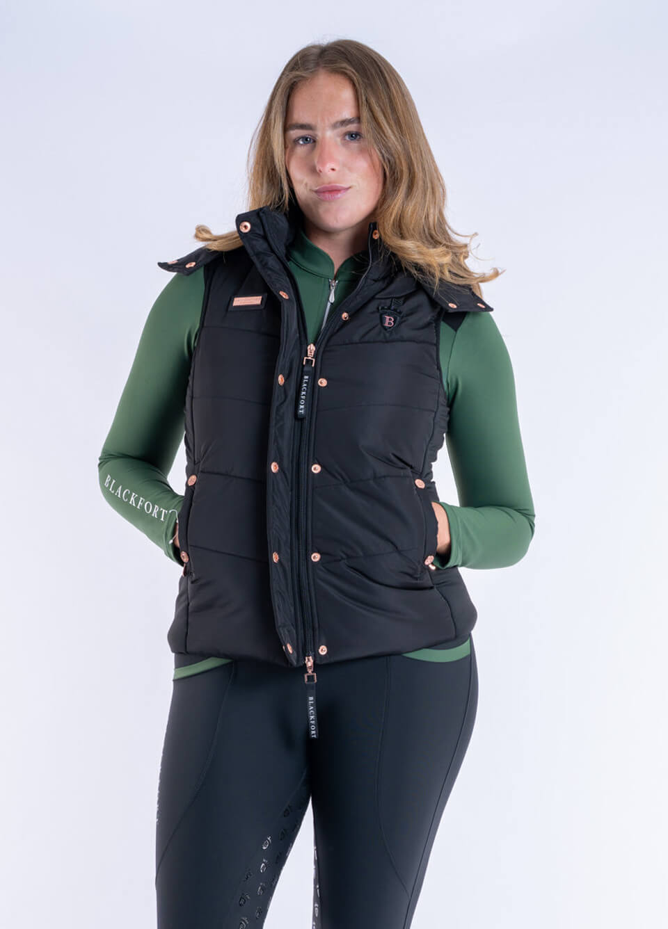 Blackfort Equestrian Amara Puffer Gilet - Black