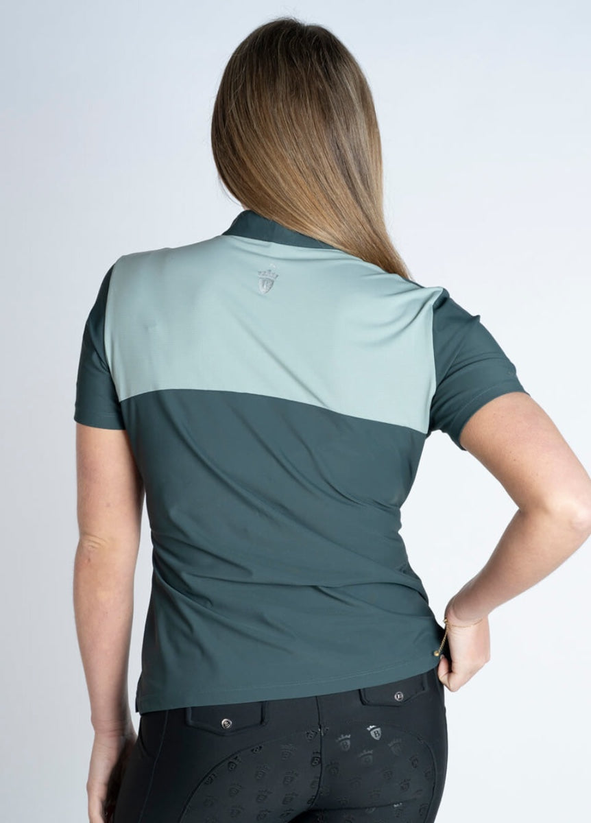 Blackfort Equestrian Astrid Tech Polo Shirt - Green
