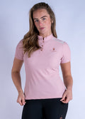 Blackfort Equestrian Astrid Tech Polo Shirt - Pink/White