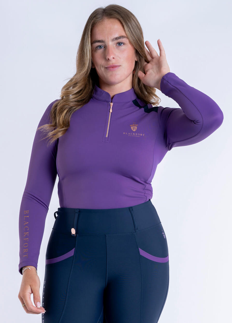 Blackfort Equestrian Cool Mesh Base Layer - Bluebell