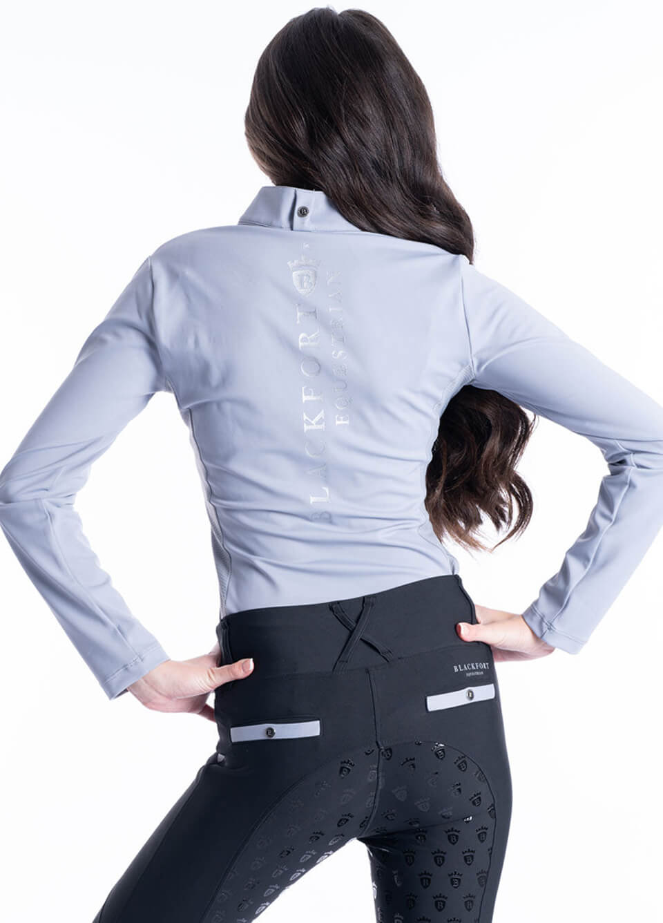 Blackfort Equestrian Cool Mesh Base Layer - Light Grey