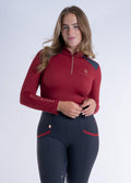 Blackfort Equestrian Cool Mesh Base Layer - Pomegranate