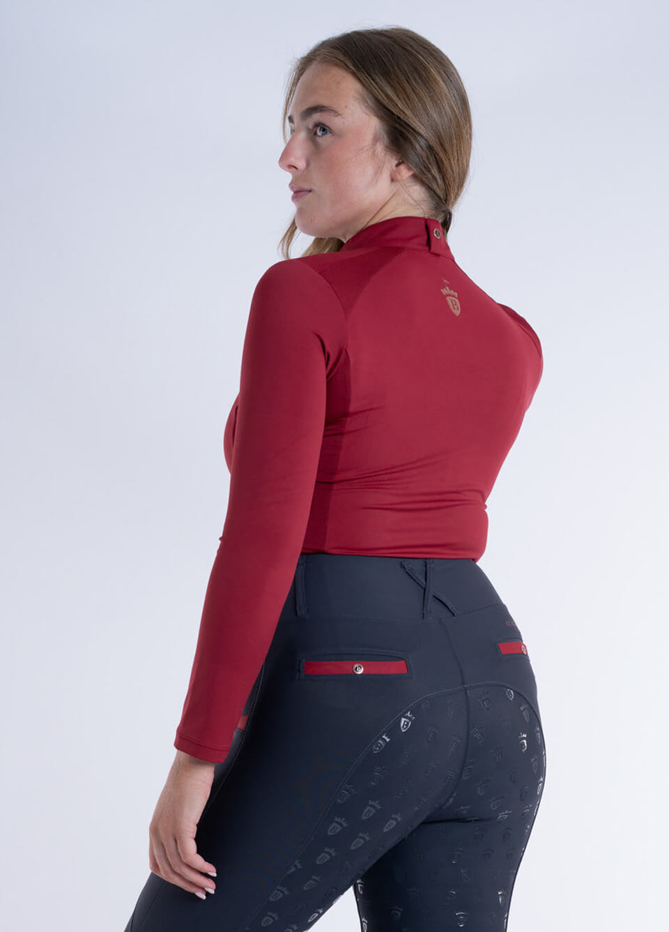 Blackfort Equestrian Cool Mesh Base Layer - Pomegranate