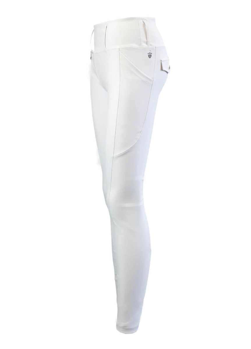 Blackfort Equestrian Riding Breggings - White/Silver