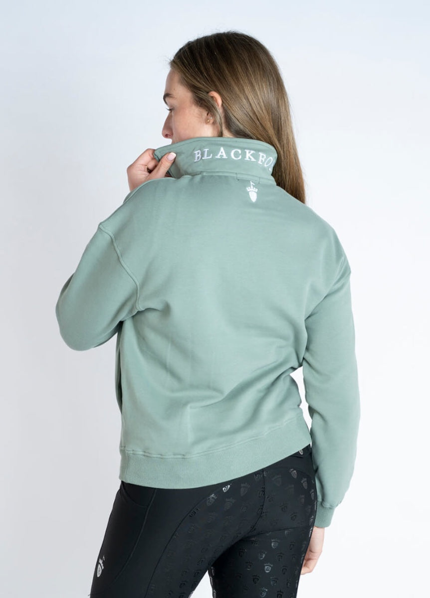 Blackfort Equestrian Ella 1/4 Zip Sweatshirt - Sage
