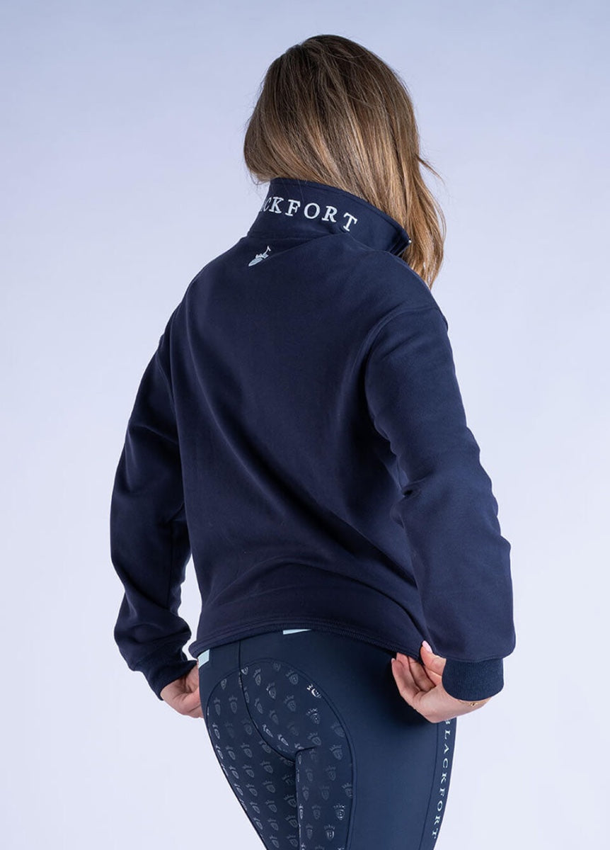 Blackfort Equestrian Ruby 1/4 Zip Sweatshirt - Navy/Sky