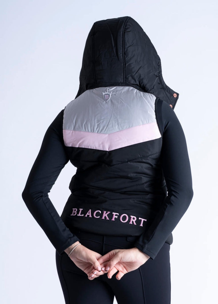Blackfort Equestrian Seren Puffer Gilet - Black/Pink