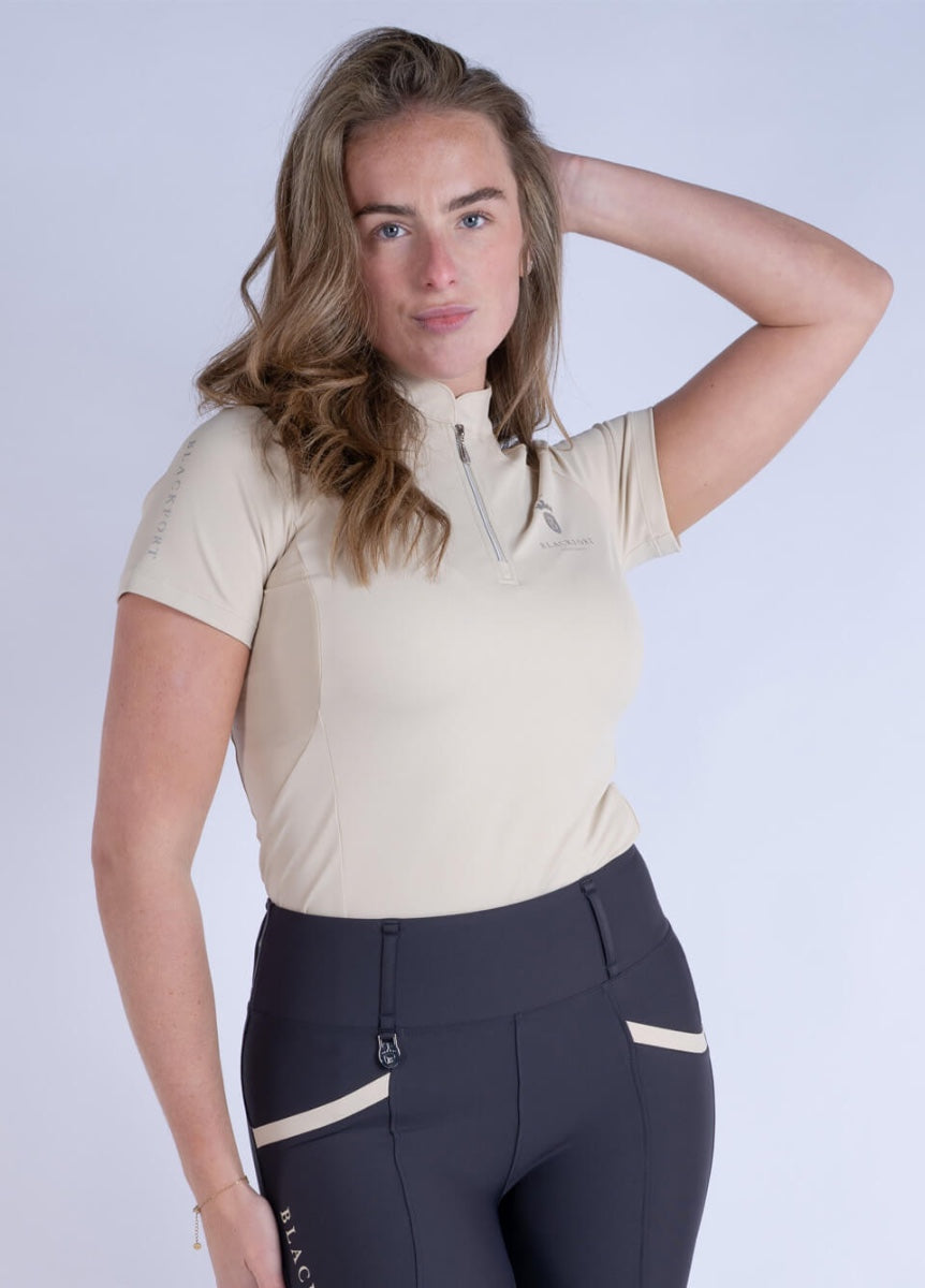 Blackfort Equestrian Short Sleeve Cool Mesh Base Layer - Sand
