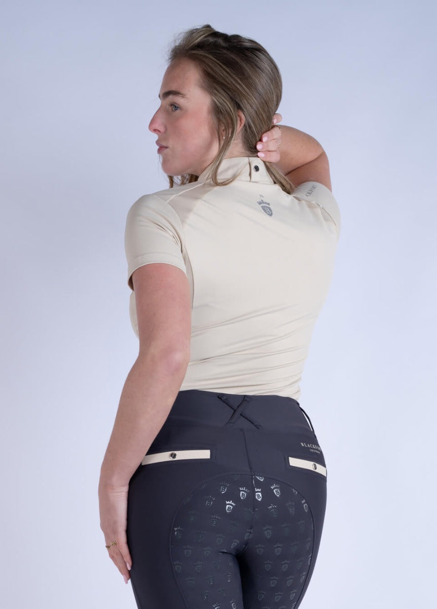 Blackfort Equestrian Short Sleeve Cool Mesh Base Layer - Sand