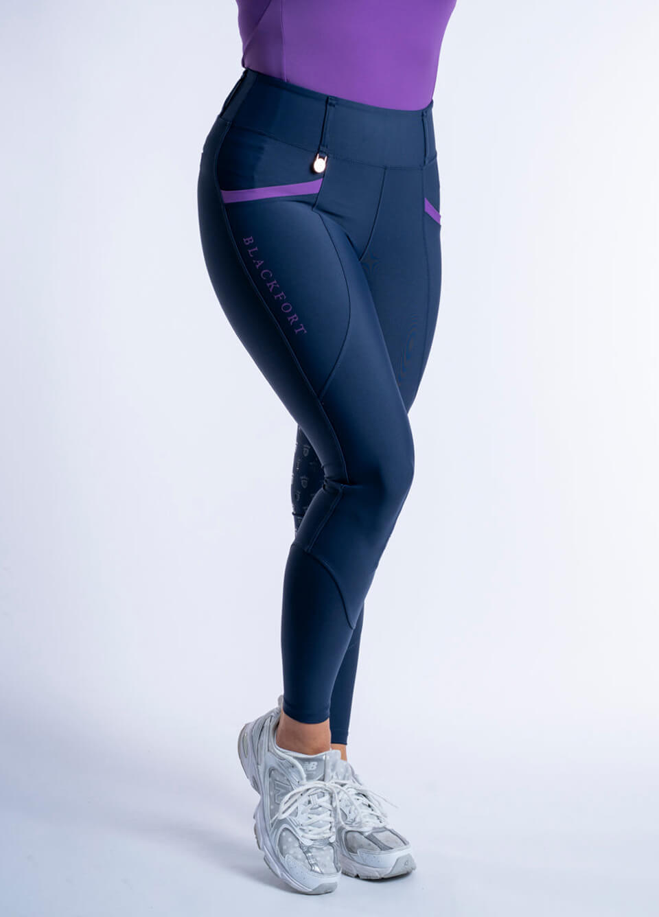 Blackfort Equestrian Training Tights 3.0 - Navy/Bluebell