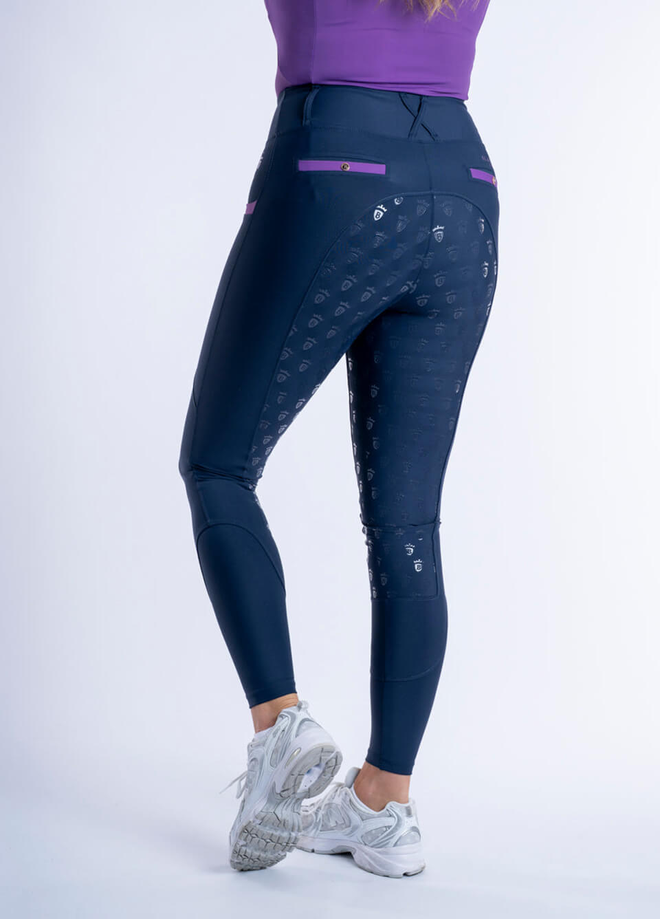 Blackfort Equestrian Training Tights 3.0 - Navy/Bluebell
