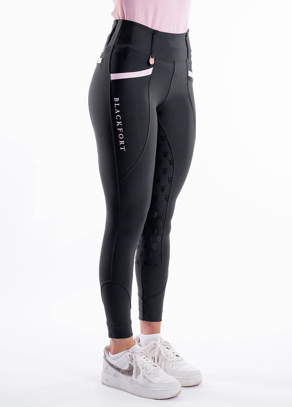 Blackfort Equestrian Training Tights 3.0 - Black/Blush