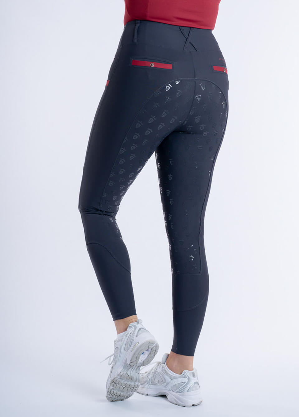 Blackfort Equestrian Training Tights 3.0 - Grey/Pomegranate