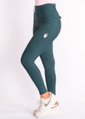 Blackfort Equestrian Riding Breggings - Green/Rose Gold