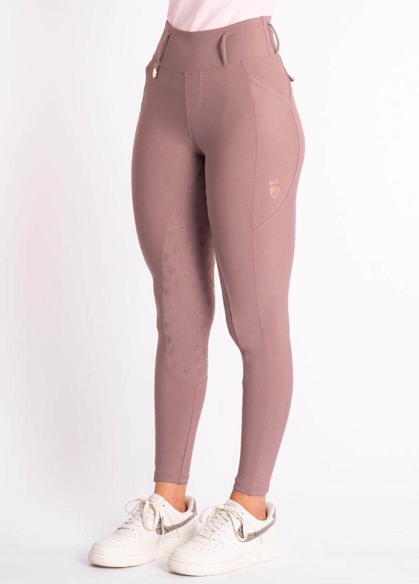 Blackfort Equestrian Riding Breggings - Mocha/Rose Gold