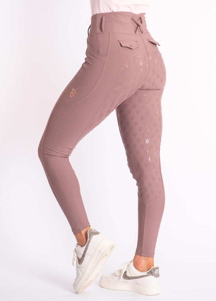 Blackfort Equestrian Riding Breggings - Mocha/Rose Gold