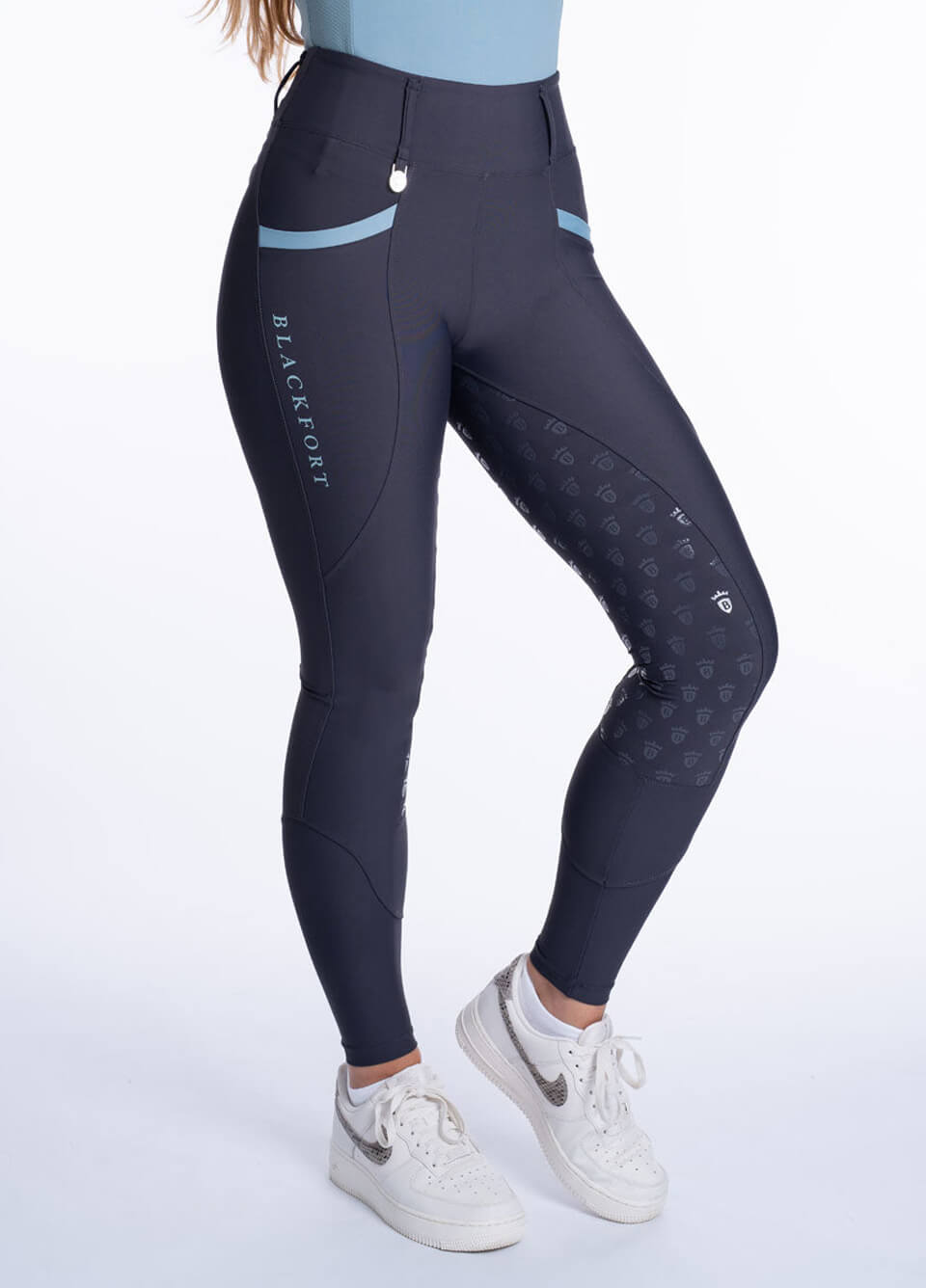 Blackfort Equestrian Training Tights 3.0 - Grey/Fern